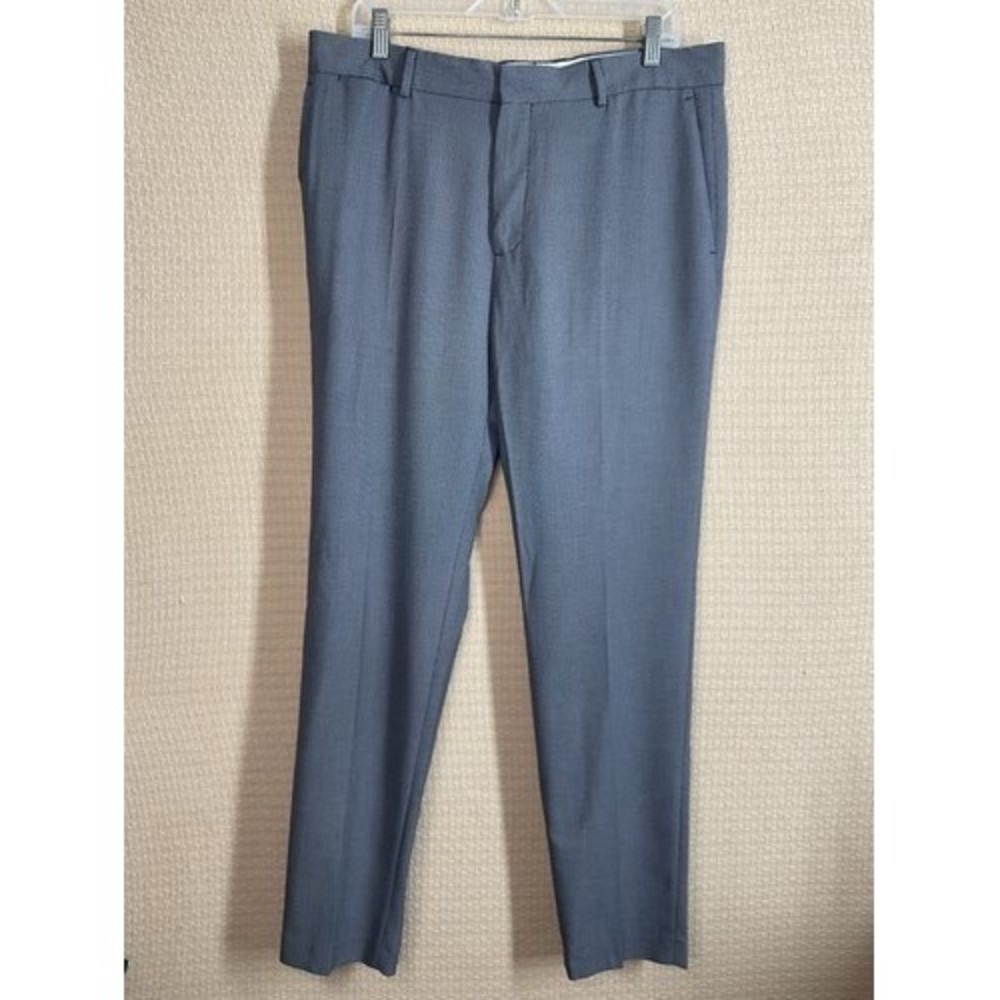 Zara Blue Textured Dotted Casual Dress Trousers Pants Men 32x31 Turkey